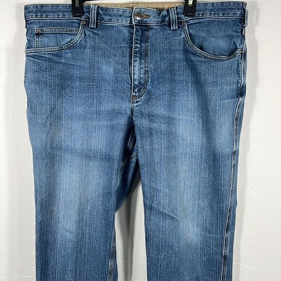🔥🔥 DULUTH TRADING Flex Ballroom Trim Fit Jeans Men Sz 42x30 - PERFECT - Picture 3 of 7